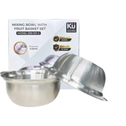 Set rổ - chậu 2 món 27cm inox 304 mã SW-021-2