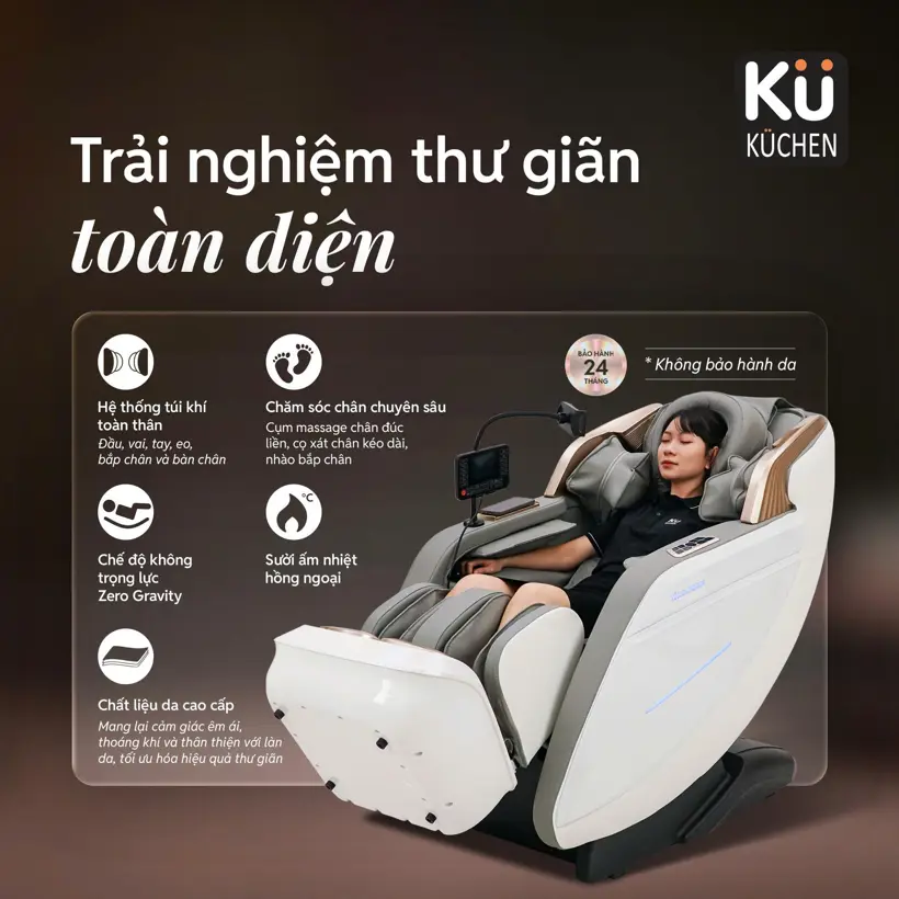 Ghế massage KUCHEN - Model: LEK-988J - Màu xám - Ảnh 6