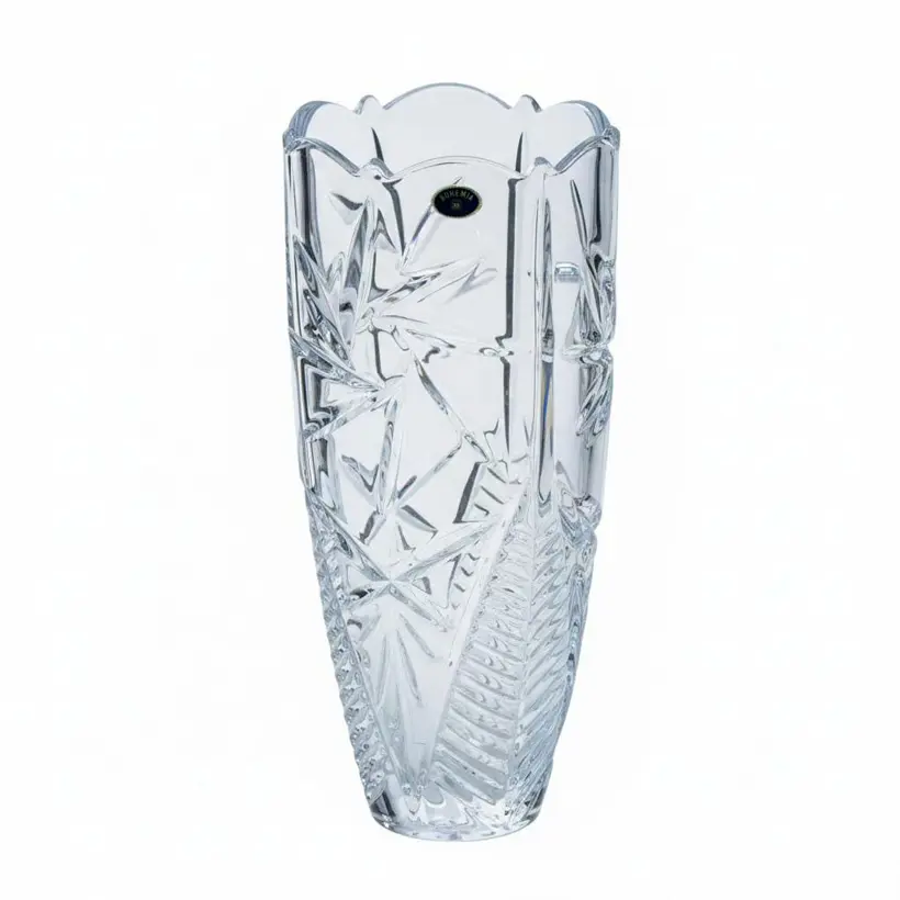 Bình hoa pha lê 89002 dáng bầu Bohemia Royal Crystal - Model: PINWHEEL 300mm