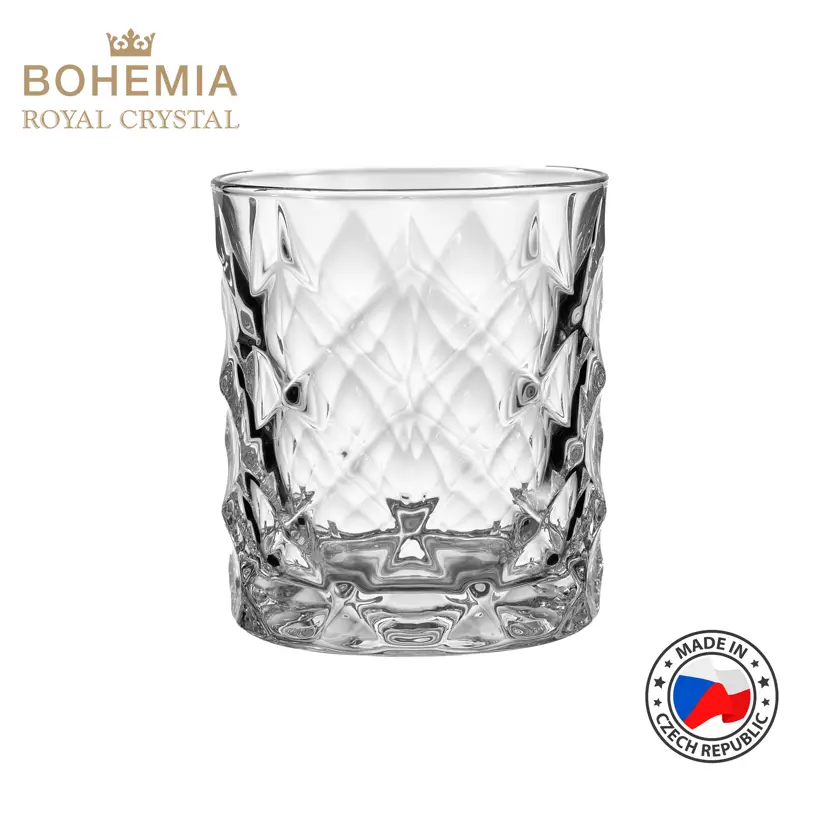 Cốc uống nước thấp ly Whisky pha lê Bohemia Royal Crystal - MODEL: Tiny