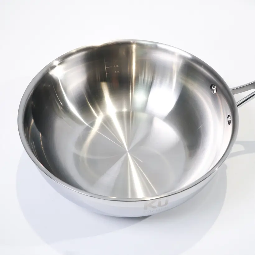 Chảo inox 316 26cm lòng sâu cao cấp KUCHEN KU W261316 - Ảnh 6