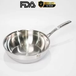 Chảo inox 316 28cm lòng sâu cao cấp KUCHEN KU W281316