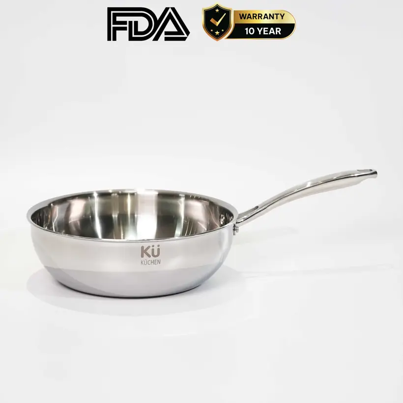 Chảo inox 316 28cm lòng sâu cao cấp KUCHEN KU W281316 - Ảnh 4