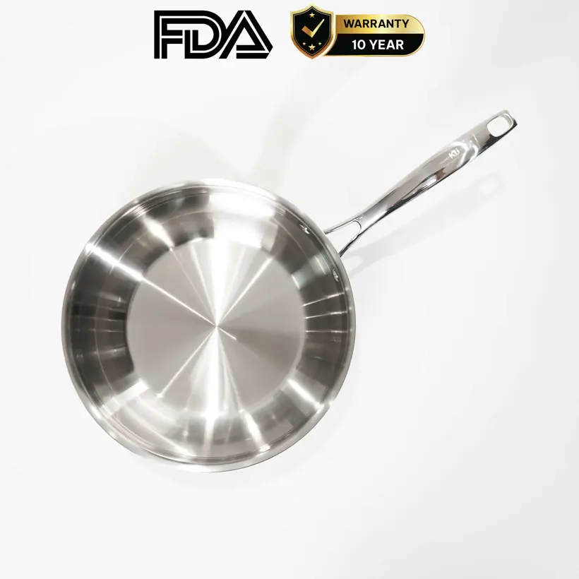 Chảo inox 316 28cm lòng sâu cao cấp KUCHEN KU W281316 - Ảnh 5
