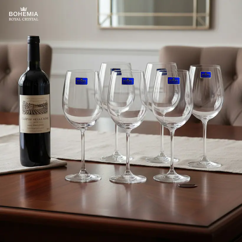 Ly rượu vang pha lê 390ml Bohemia Crystal set 6 ly - Model: GASTRO 390 ml - Ảnh 4